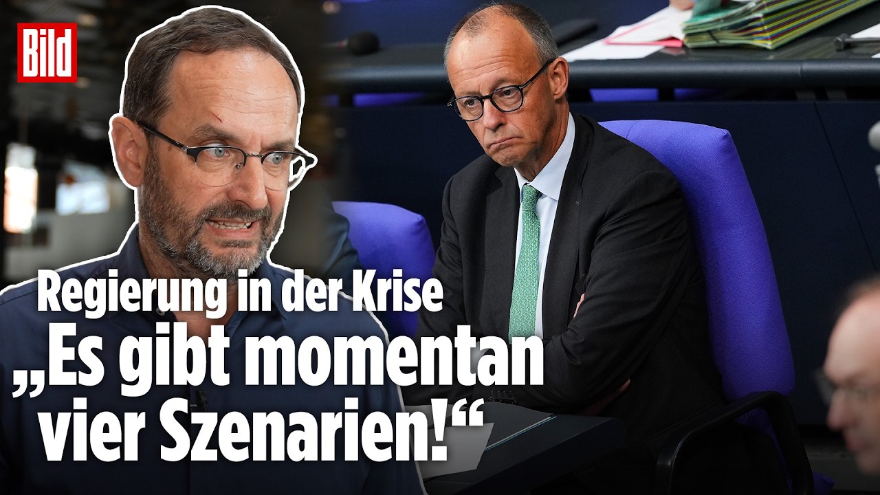 Friedrich Merz und SPD-Politiker im Bundestag während der Regierungskrise der schwarz-roten Koalition