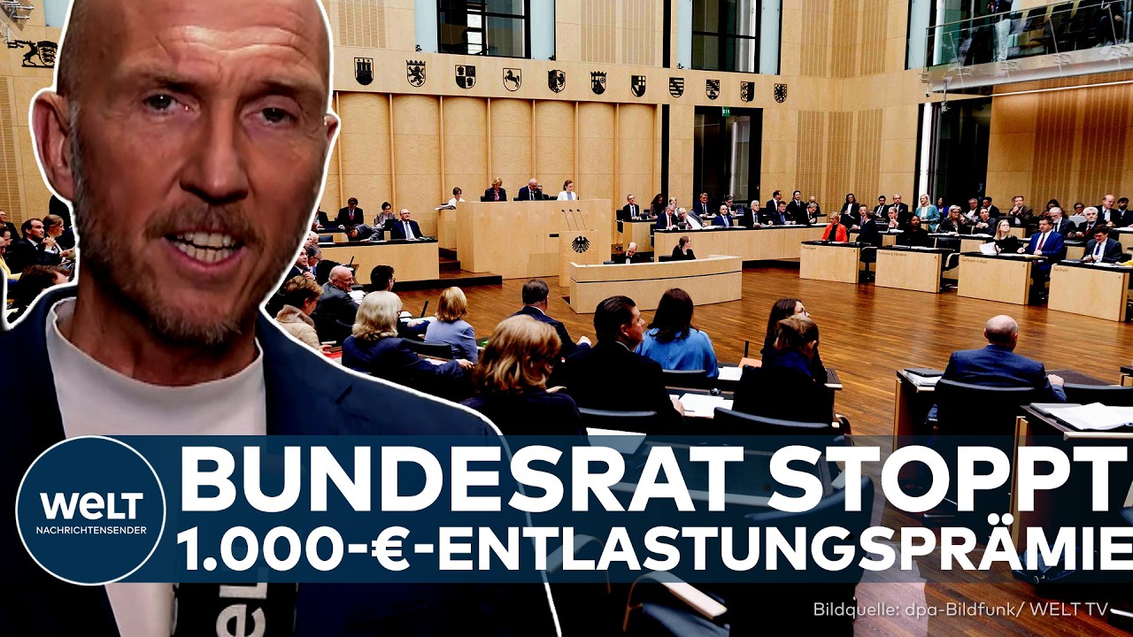 Bundesrat-Plenarsaal in Berlin – Abstimmung über die Entlastungsprämie der Bundesregierung