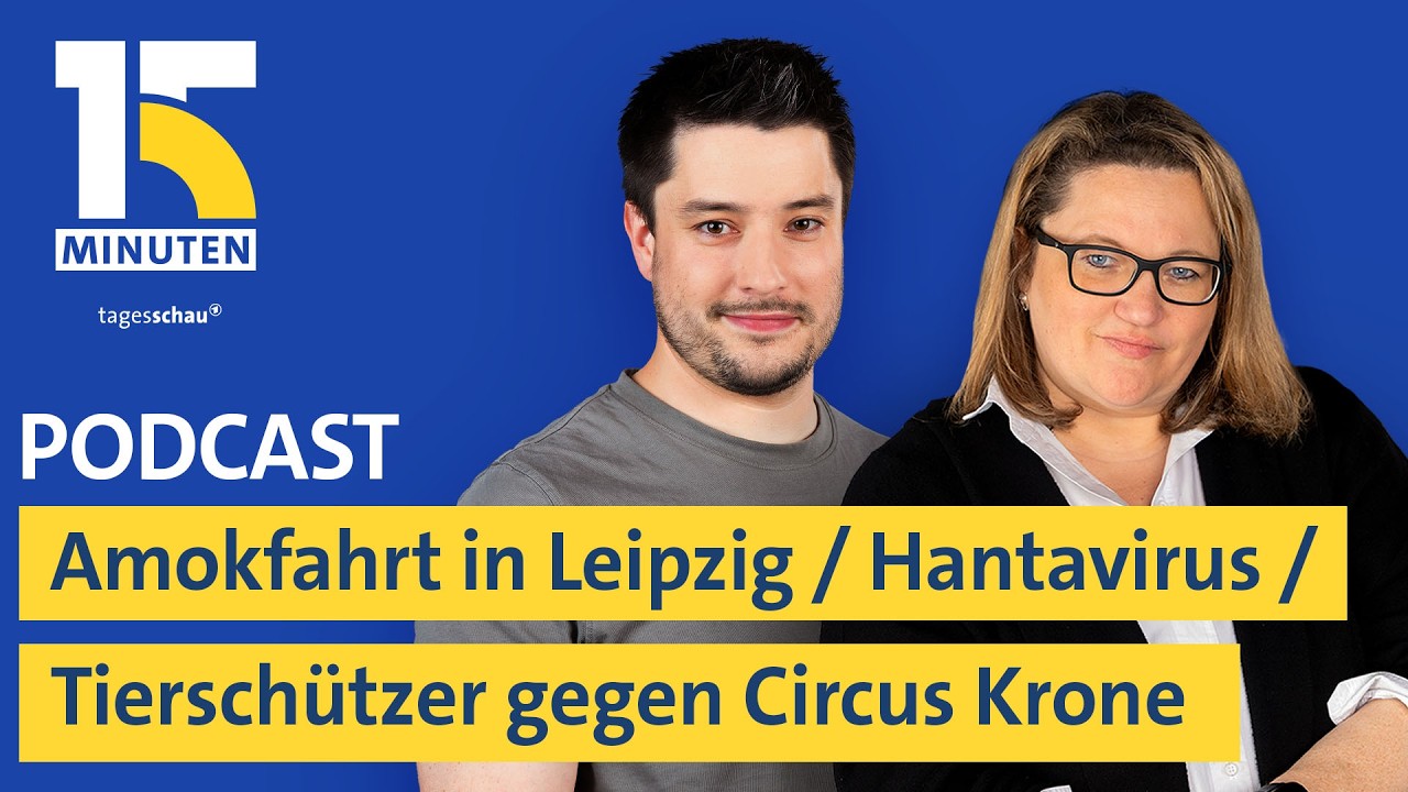 Amokfahrt Leipzig – Polizeiabsperrung nach der Amokfahrt in Leipzig in der Fußgängerzone mit Einsatzfahrzeugen