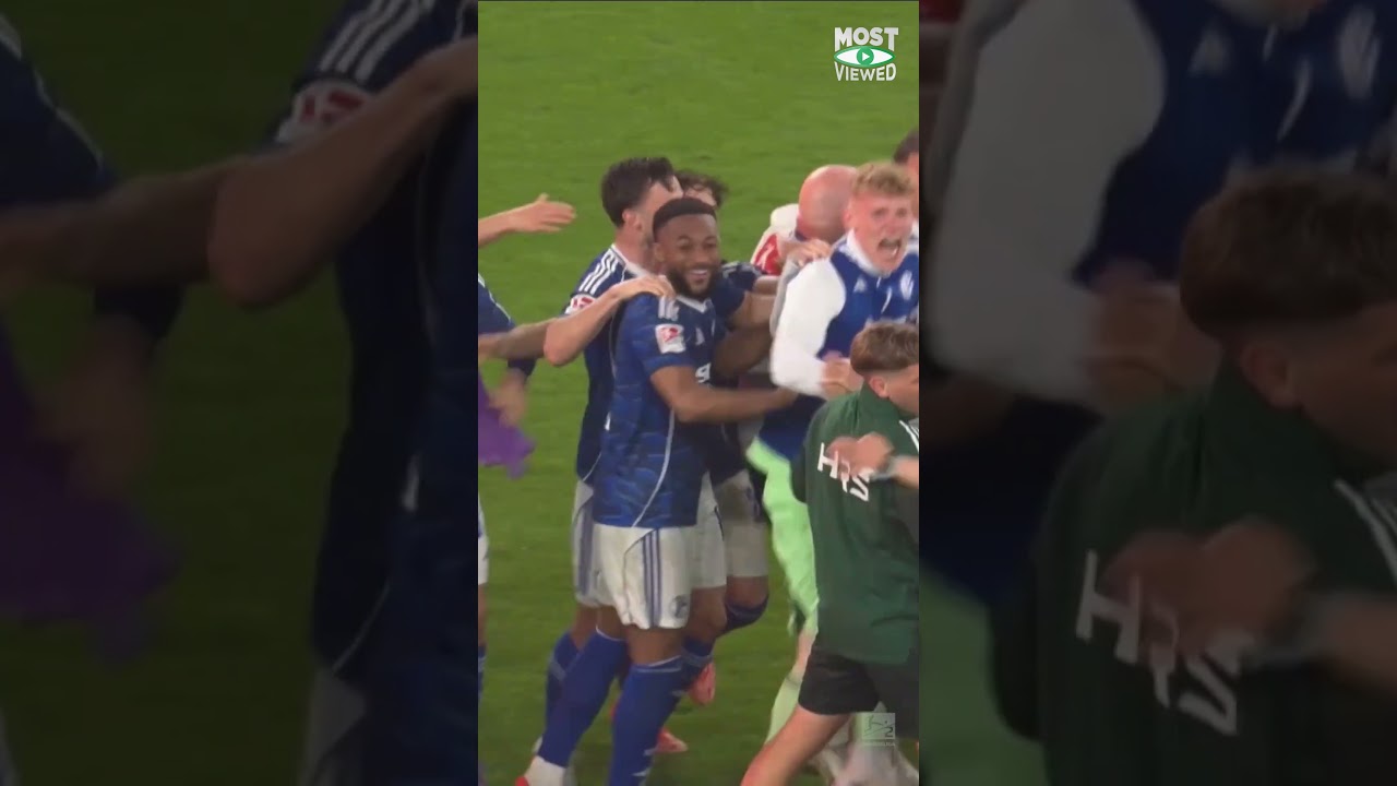 FC Schalke 04 Spieler feiern den Aufstieg in die Bundesliga nach dem 1:0-Sieg gegen Düsseldorf