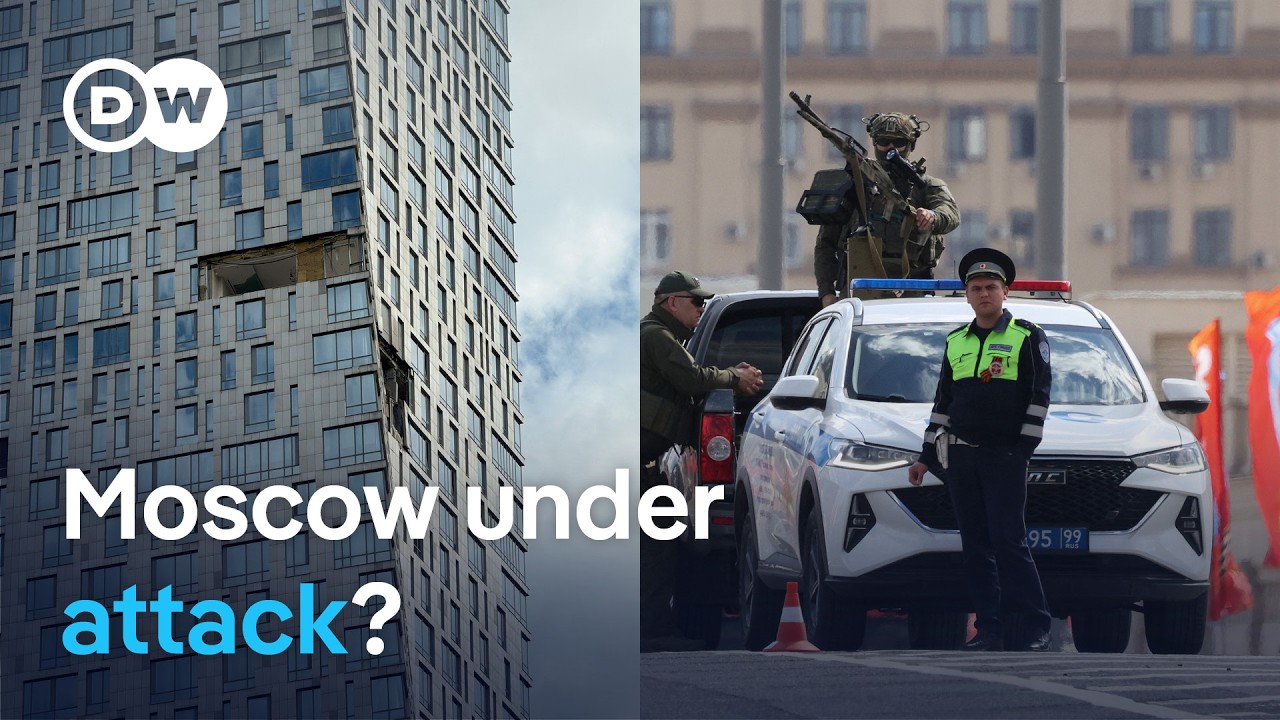 Ukraine-Drohnenangriff Moskau – Ukrainische Drohne über Moskau nahe dem Kreml – Ukraine-Drohnenangriff auf die russische Hau…