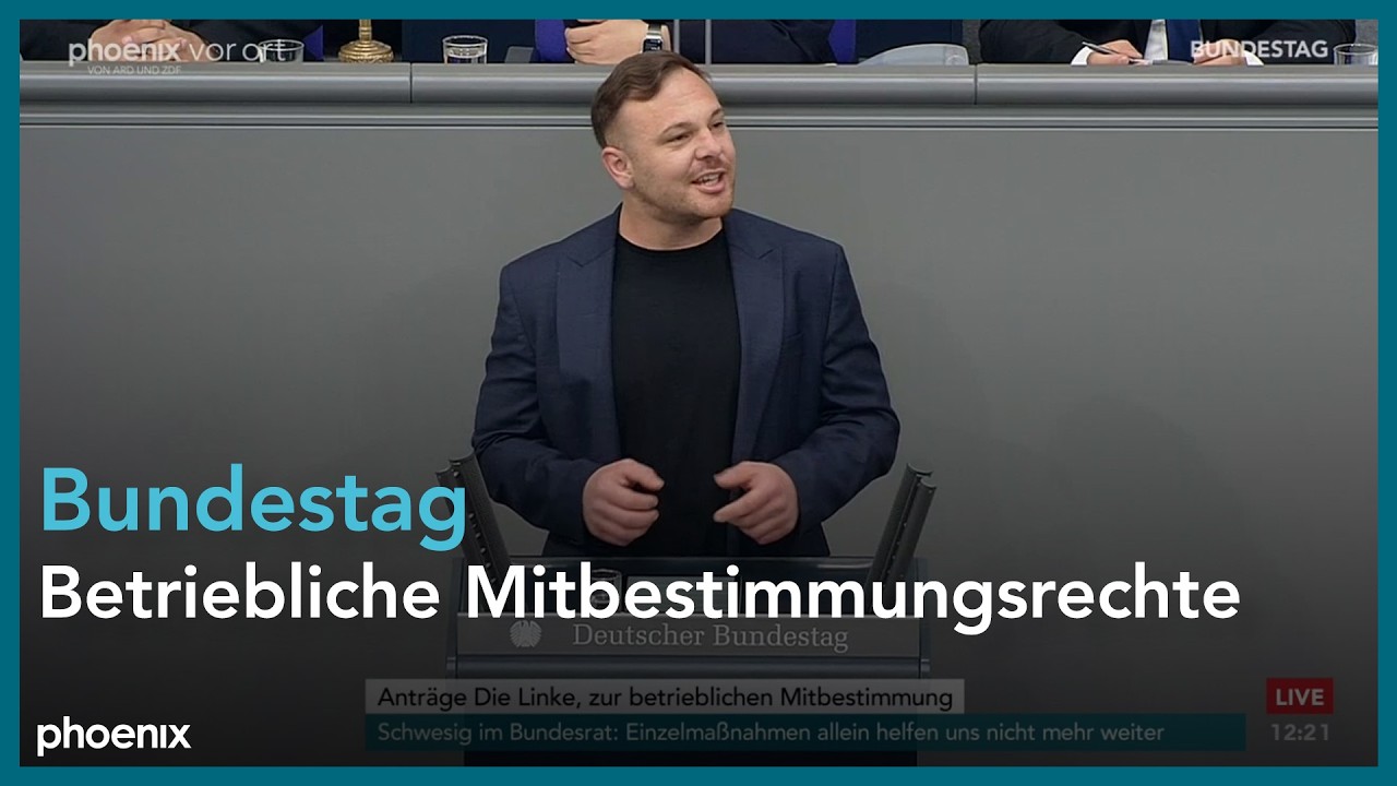 betriebliche Mitbestimmung – Plenarsaal des Deutschen Bundestages während der Debatte zur betrieblichen Mitbestimmung am 8. …