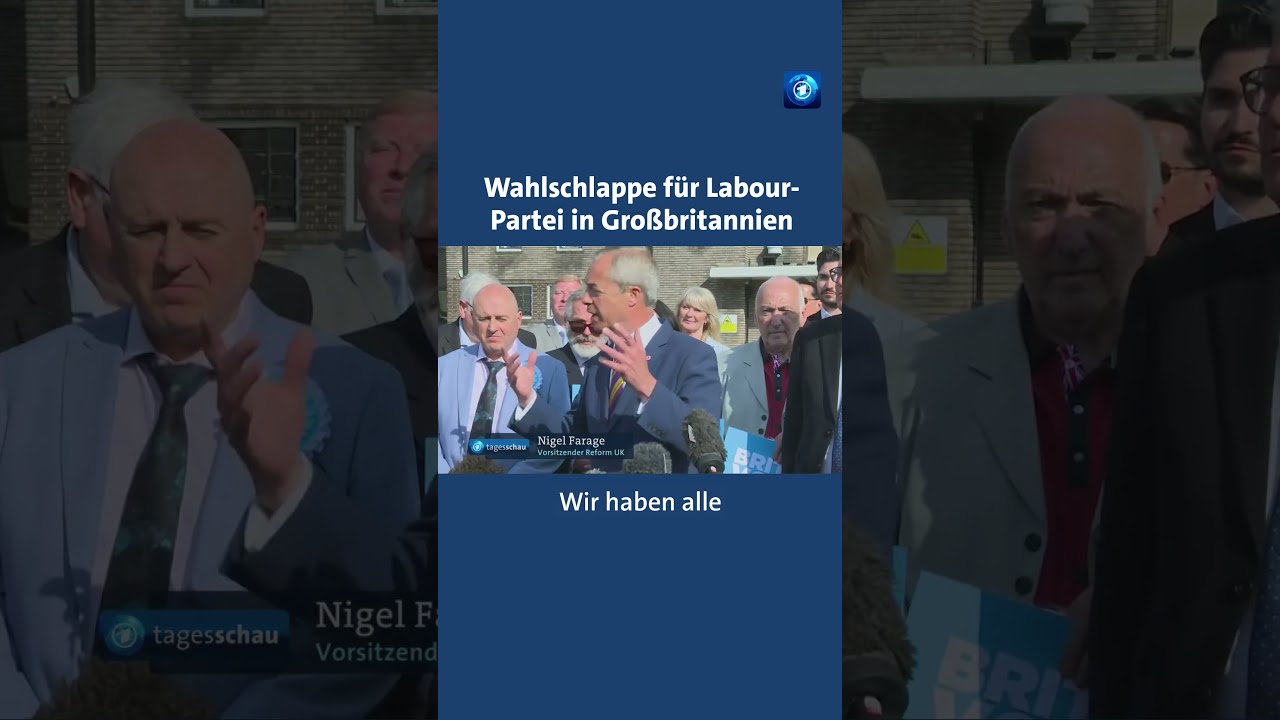 Nigel Farage feiert den Wahlerfolg von Reform UK bei der Kommunalwahl UK vor jubelnden Anhängern