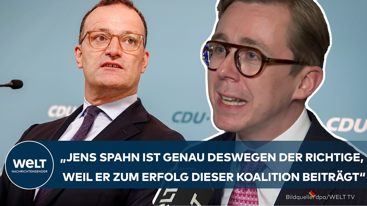 Jens Spahn Fraktionsvorsitzender – Jens Spahn spricht als Kandidat für den Unionsfraktionsvorsitzenden vor Abgeordneten im B…