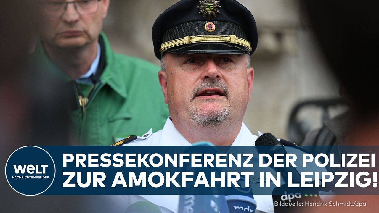 Amokfahrt Leipzig – Polizeiabsperrung in der Leipziger Innenstadt nach der Amokfahrt in der Fußgängerzone