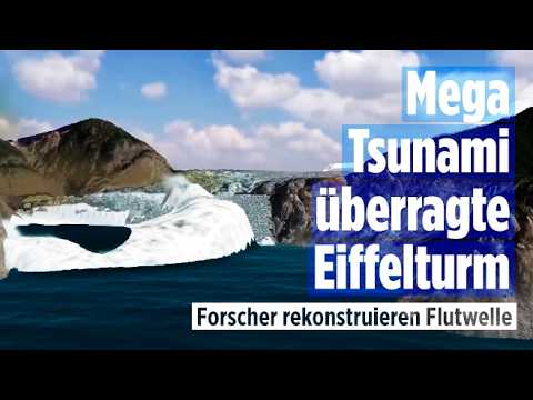 Mega-Tsunami Alaska – Digitale 3D-Rekonstruktion des Mega-Tsunamis in Tracy Arm, Alaska, mit 481 Meter hoher Flutwelle
