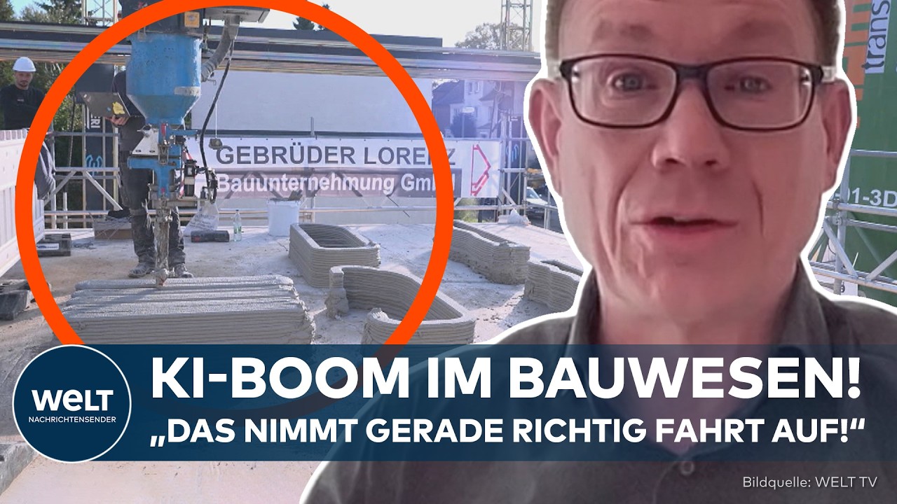 Kettengesteuerter Baubot bohrt auf einer Baustelle – KI im Bauwesen revolutioniert die Branche