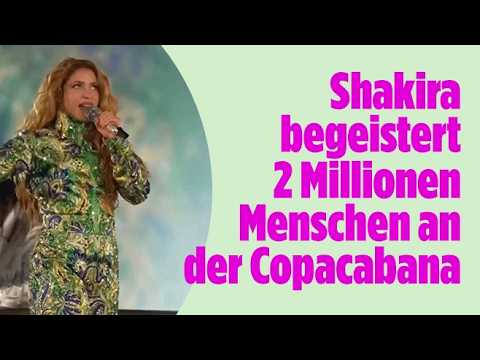 Shakira Konzert Rio – Shakira auf der Bühne an der Copacabana beim kostenlosen Konzert vor 2 Millionen Fans in Rio de Janeiro