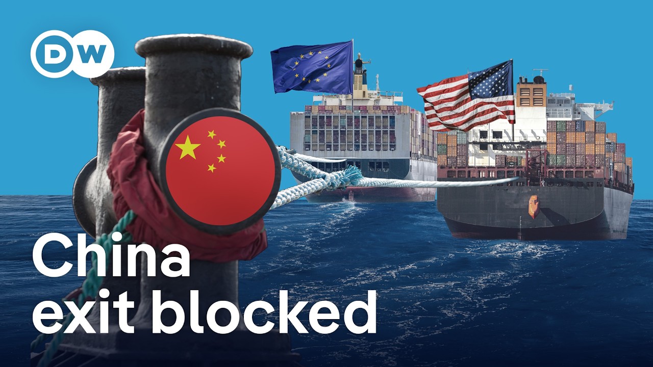 Lieferkettensicherheit China – Containerhafen in China mit Frachtschiffen – Symbol für Chinas Lieferkettensicherheit und glo…