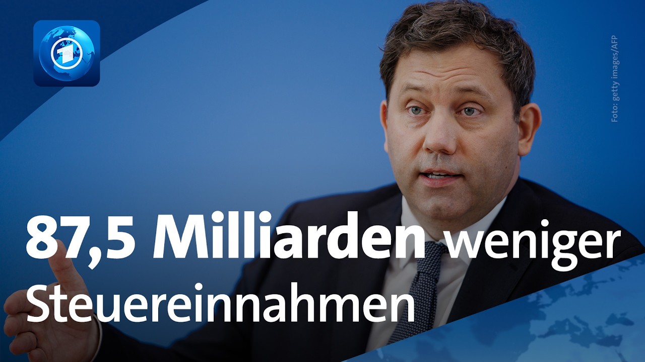 Bundesfinanzminister Lars Klingbeil bei der Vorstellung der Steuerschätzung 2026 in Berlin