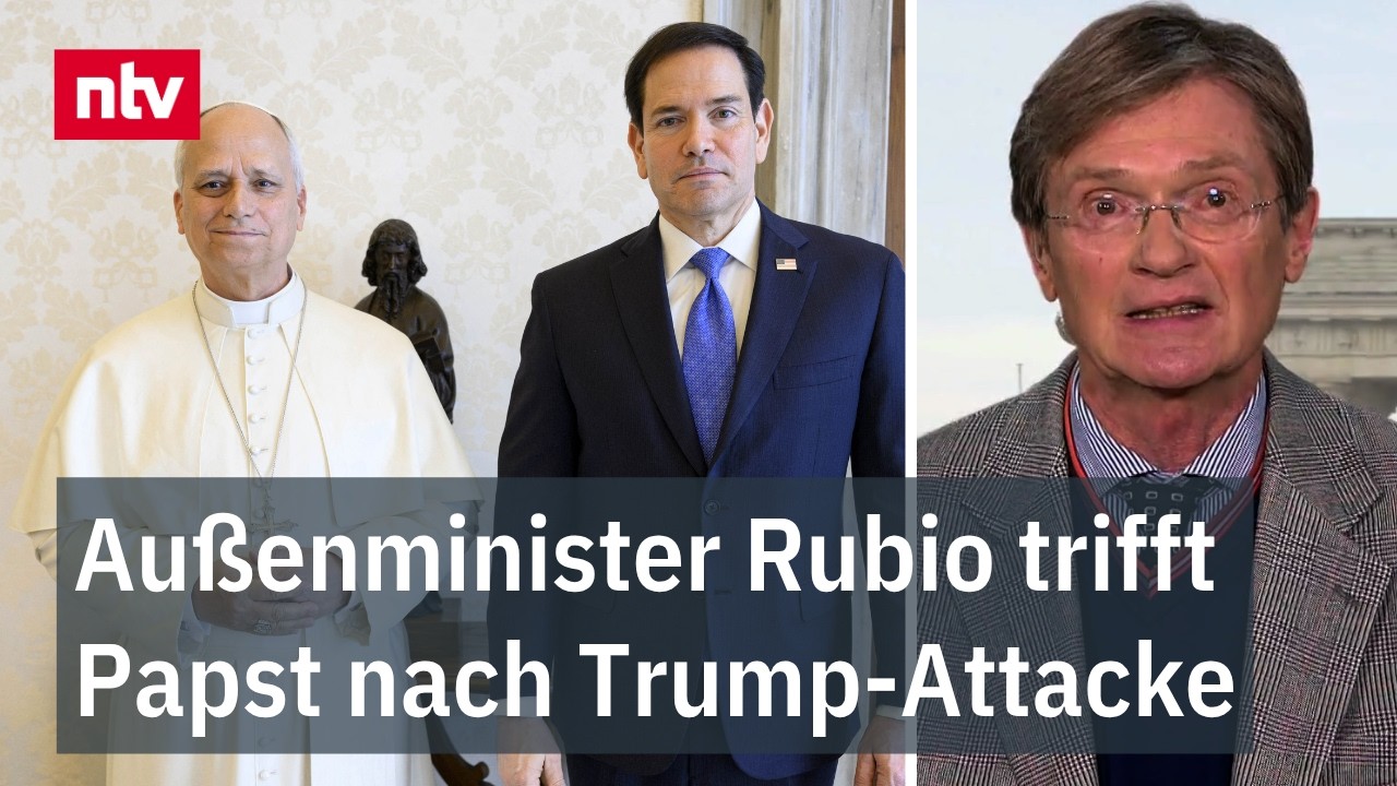 US-Außenminister Marco Rubio beim Rubio Vatikan-Besuch, Gespräch mit Papst Leo XIV. im Apostolischen Palast