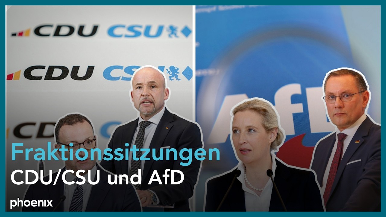 ein Jahr Merz – Alice Weidel und Jens Spahn bei Fraktionssitzungen ein Jahr nach der Wahl von Friedrich Merz zum Bundeskanzl…