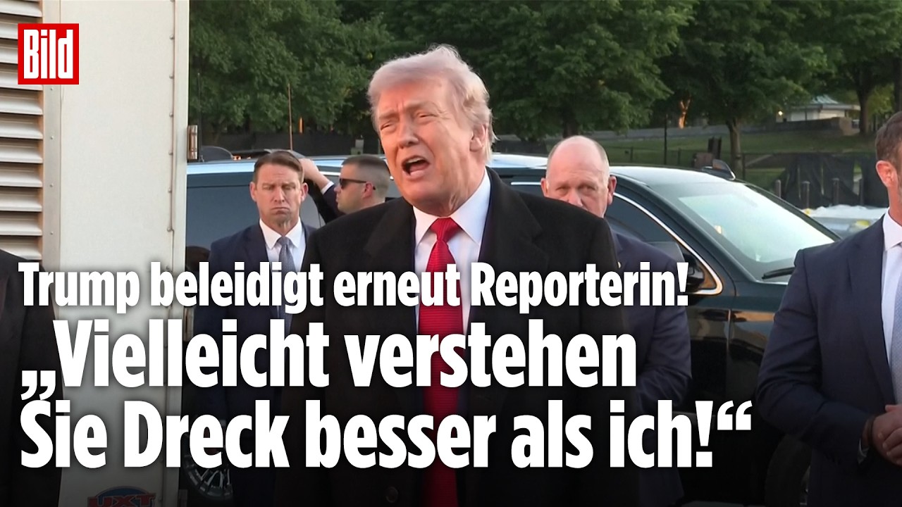 Trump beleidigt Reporterin – Donald Trump zeigt auf eine Reporterin bei einer Pressekonferenz – Trump beleidigt ABC-Reporter…