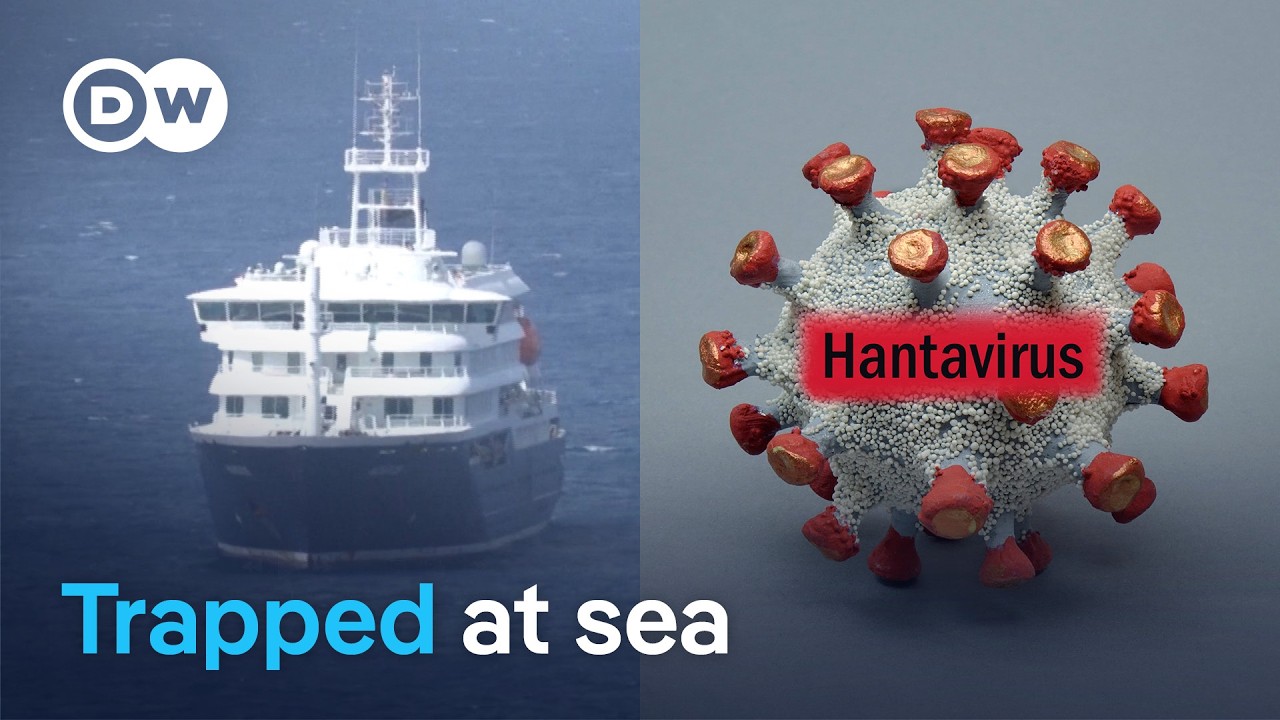 Kreuzfahrtschiff ankert vor der Küste der Kapverdischen Inseln während eines Hantavirus-Ausbruchs an Bord