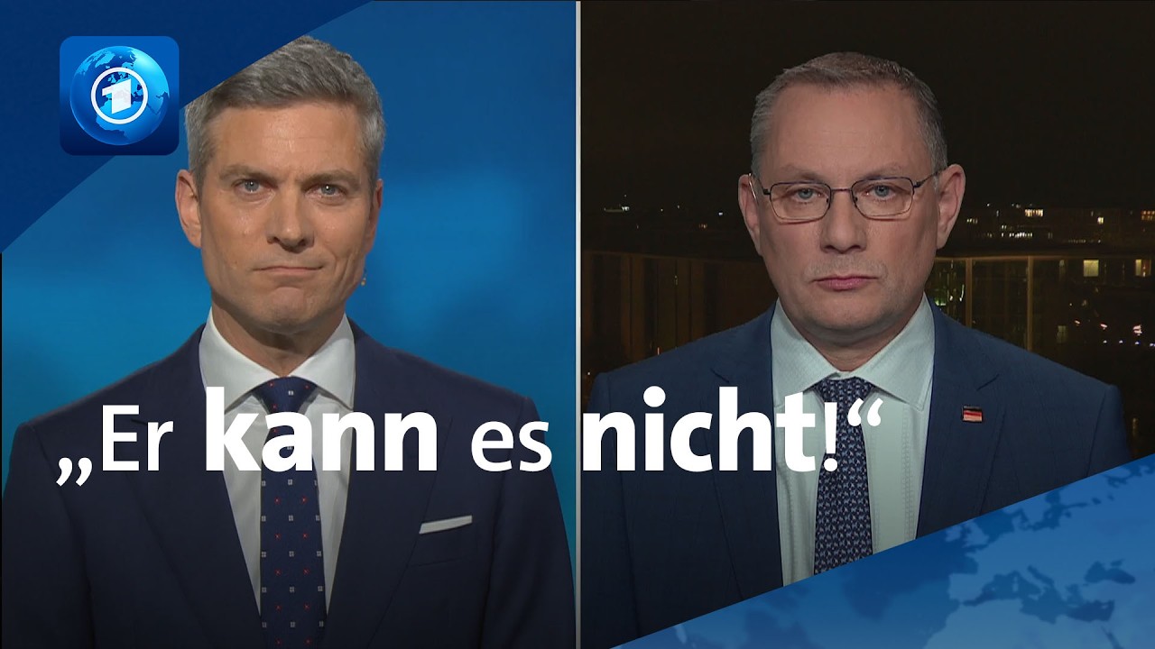 AfD-Co-Vorsitzender Tino Chrupalla zieht Bilanz Merz nach einem Jahr als Bundeskanzler im tagesthemen-Interview