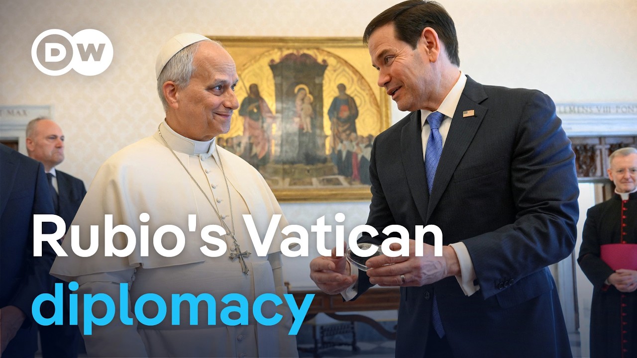 US-Außenminister Marco Rubio beim Rubio Vatikan Treffen mit Papst Leo im Apostolischen Palast