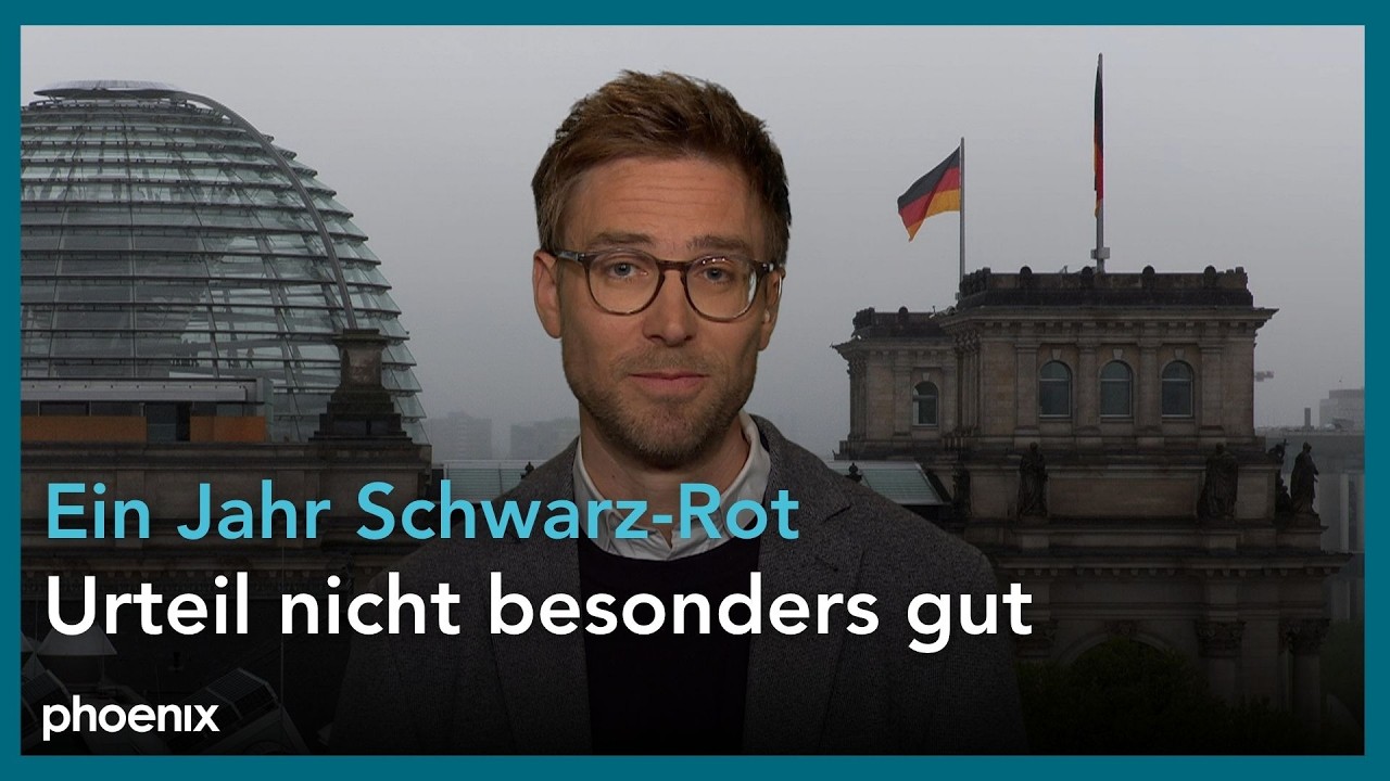 Veit Medick vom Stern analysiert die Schwarz-Rot Bilanz nach einem Jahr Koalition im phoenix-Interview