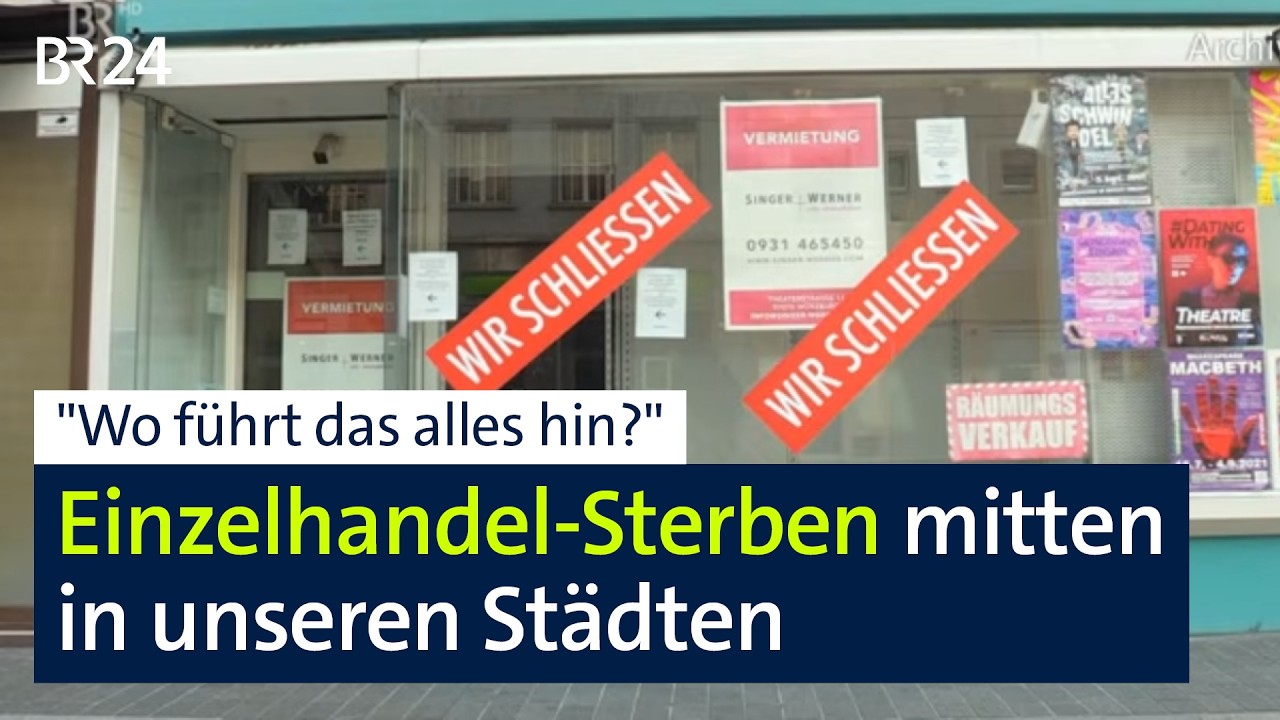 Leeres Schaufenster eines geschlossenen Geschäfts in der Nürnberger Innenstadt – Symbol für die Einzelhandel Krise