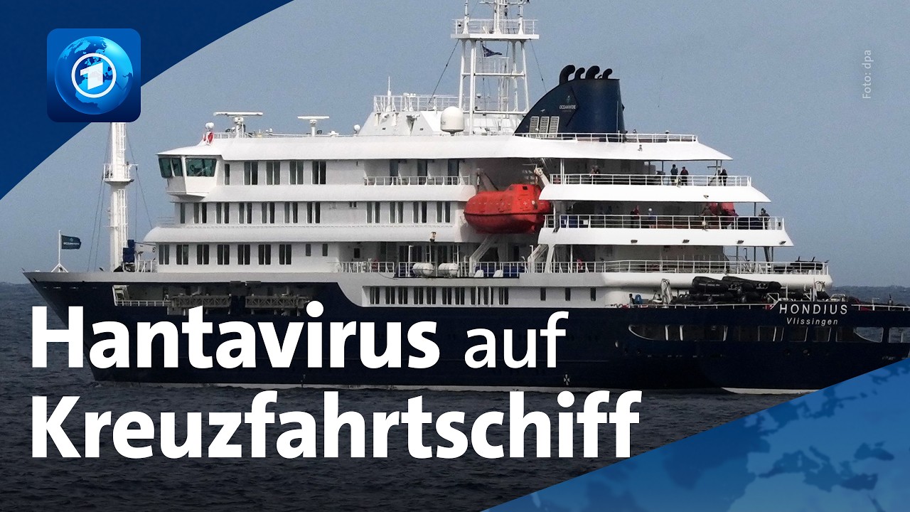 Kreuzfahrtschiff Hondius auf dem Meer – Schauplatz des Hantavirus-Ausbruchs mit dem gefährlichen Andesvirus