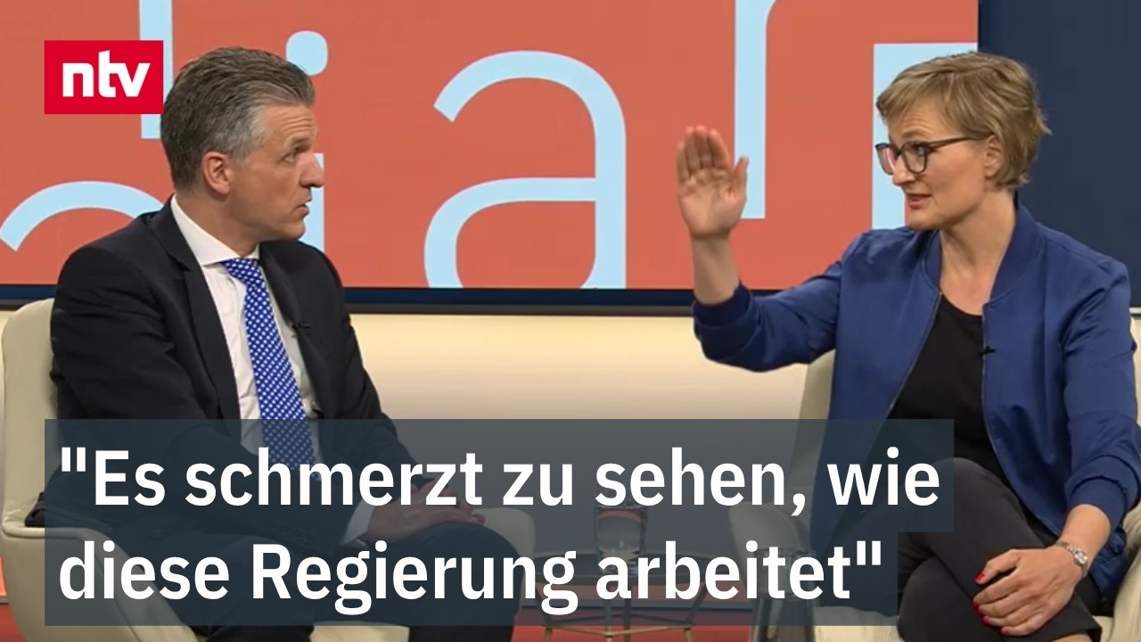 Große Koalition Kritik – Grünen-Chefin Franziska Brandner und Kanzleramtschef Torsten Frei diskutieren die Große Koalition i…