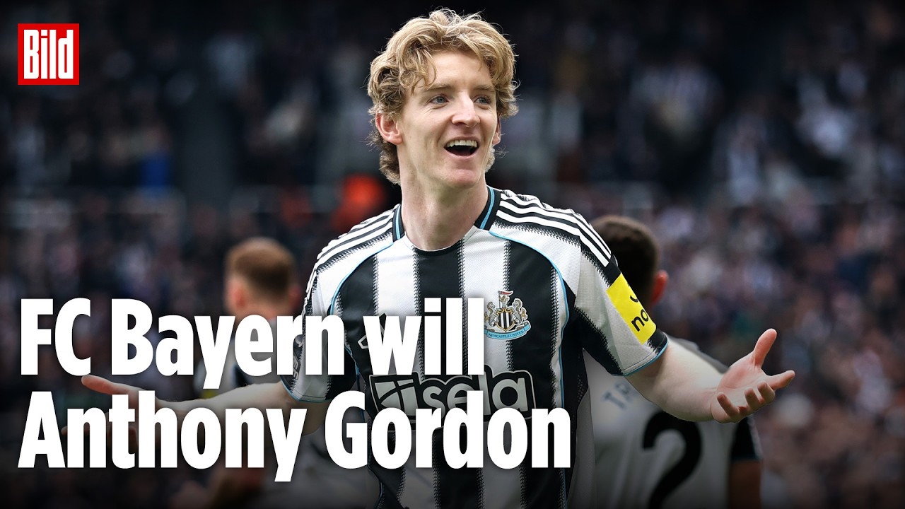 Anthony Gordon FC Bayern – Anthony Gordon im Trikot von Newcastle United – Wunschkandidat für einen Transfer zum FC Bayern M…