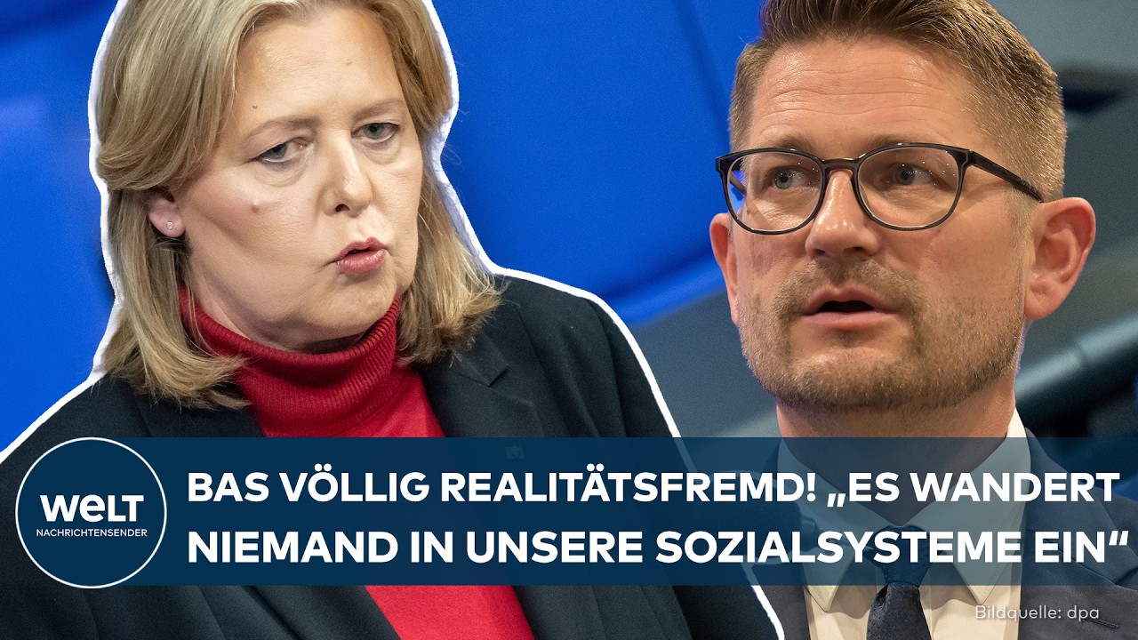 Bärbel Bas Sozialsysteme – Arbeitsministerin Bärbel Bas spricht im Bundestag über Sozialsysteme und Einwanderung bei der Reg…