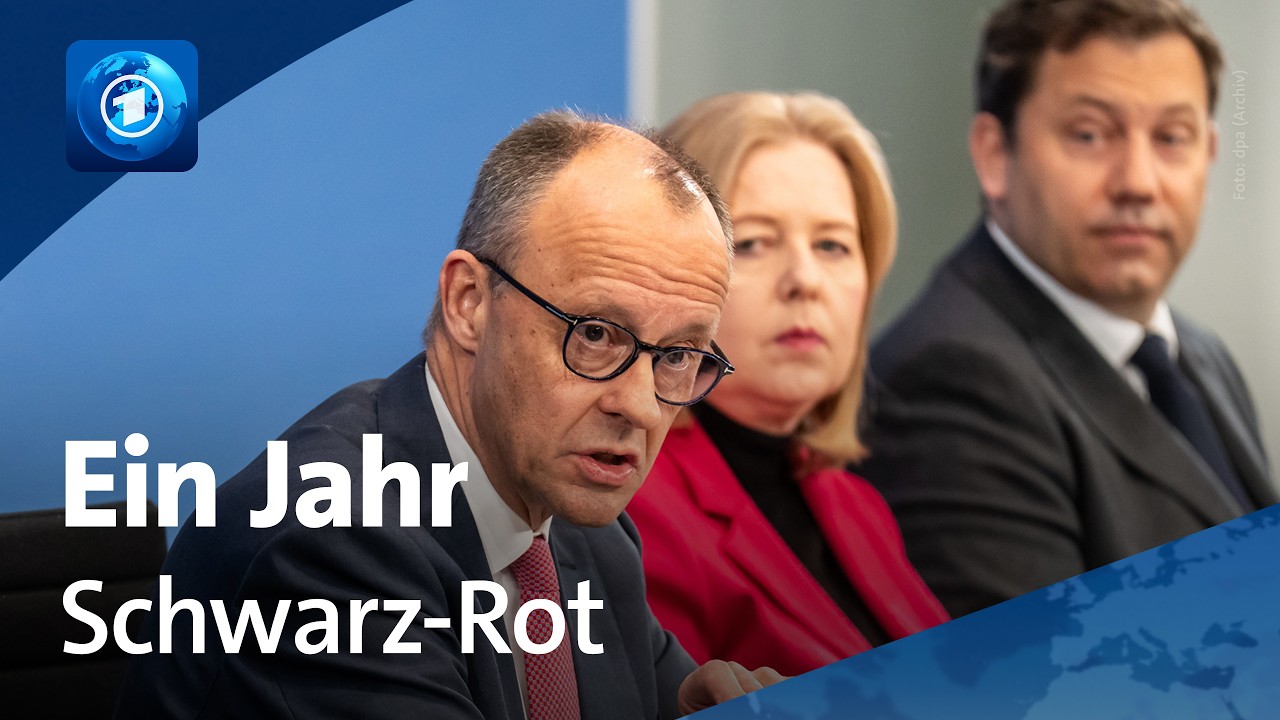 Jens Spahn und Friedrich Merz bei einer Fraktionssitzung – Große Koalition Bilanz nach einem Jahr