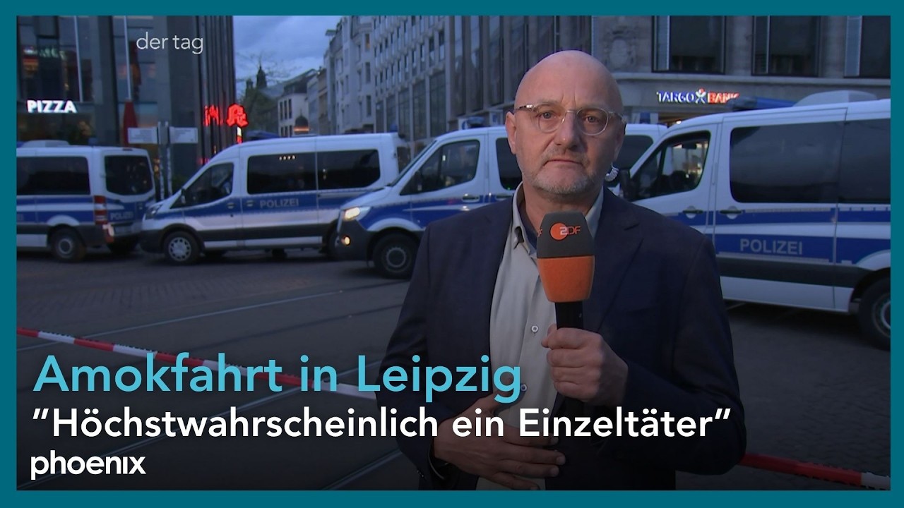 Amokfahrt Leipzig – Polizeiabsperrung am Augustusplatz in Leipzig nach der Amokfahrt in der Grimmischen Straße