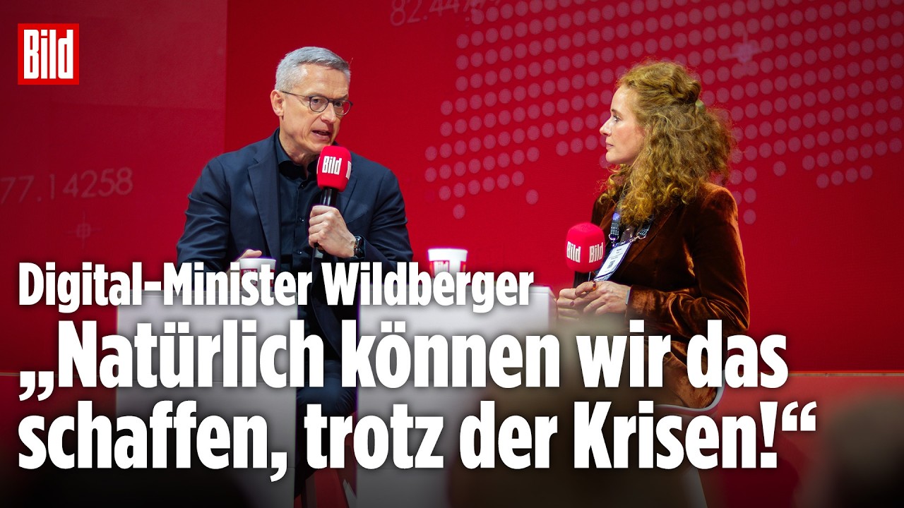 Digitalminister Wildberger – Digitalminister Karsten Wildberger spricht auf der Bühne des OMR Festivals in Hamburg über Staa…