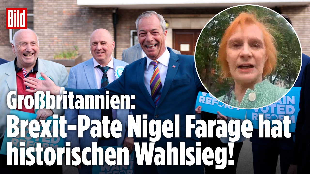 Reform UK Nigel Farage – Nigel Farage bei einer Wahlkampfveranstaltung von Reform UK vor dem britischen Parlament in London