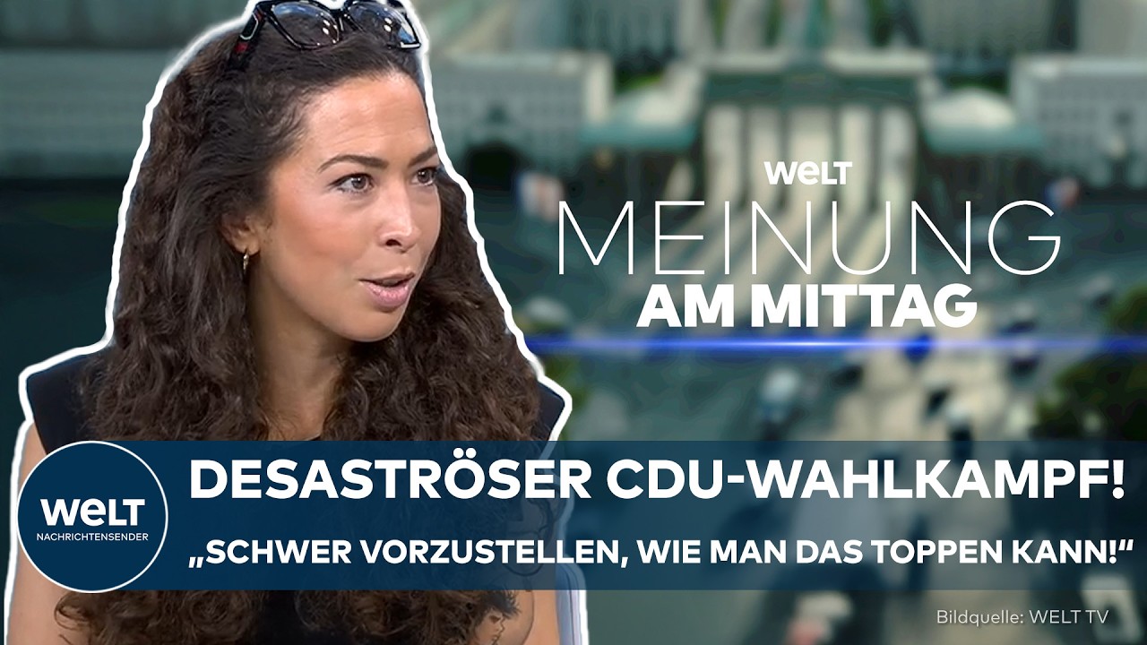 CDU-Wahlkampf Sachsen-Anhalt – Wahlplakate der CDU bei einem Wahlkampfauftritt in Sachsen-Anhalt, CDU-Wahlkampf im Fokus