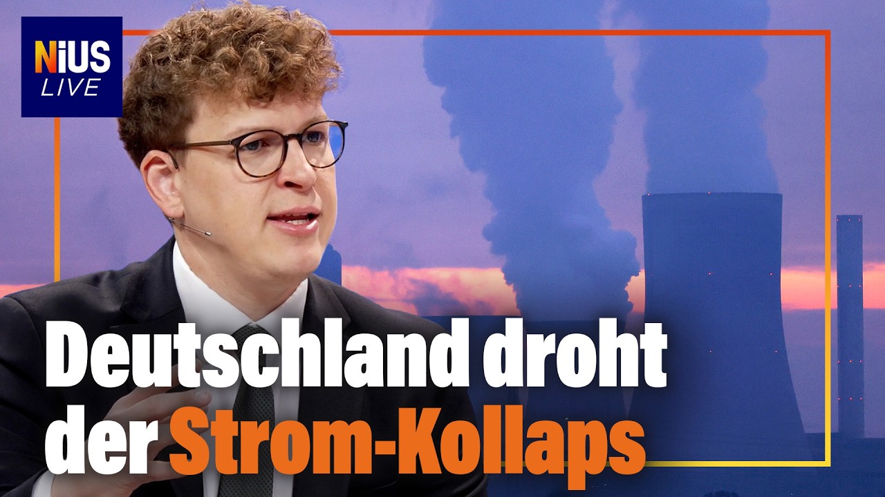 Kohleausstieg Stromknappheit – Hochspannungsmasten im Abendlicht – Symbol für drohende Stromknappheit durch den Kohleausstie…