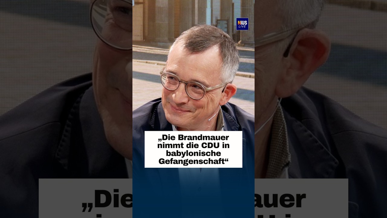 Brandmauer CDU – Friedrich Merz am Rednerpult, Symbol für die Brandmauer-Debatte innerhalb der CDU