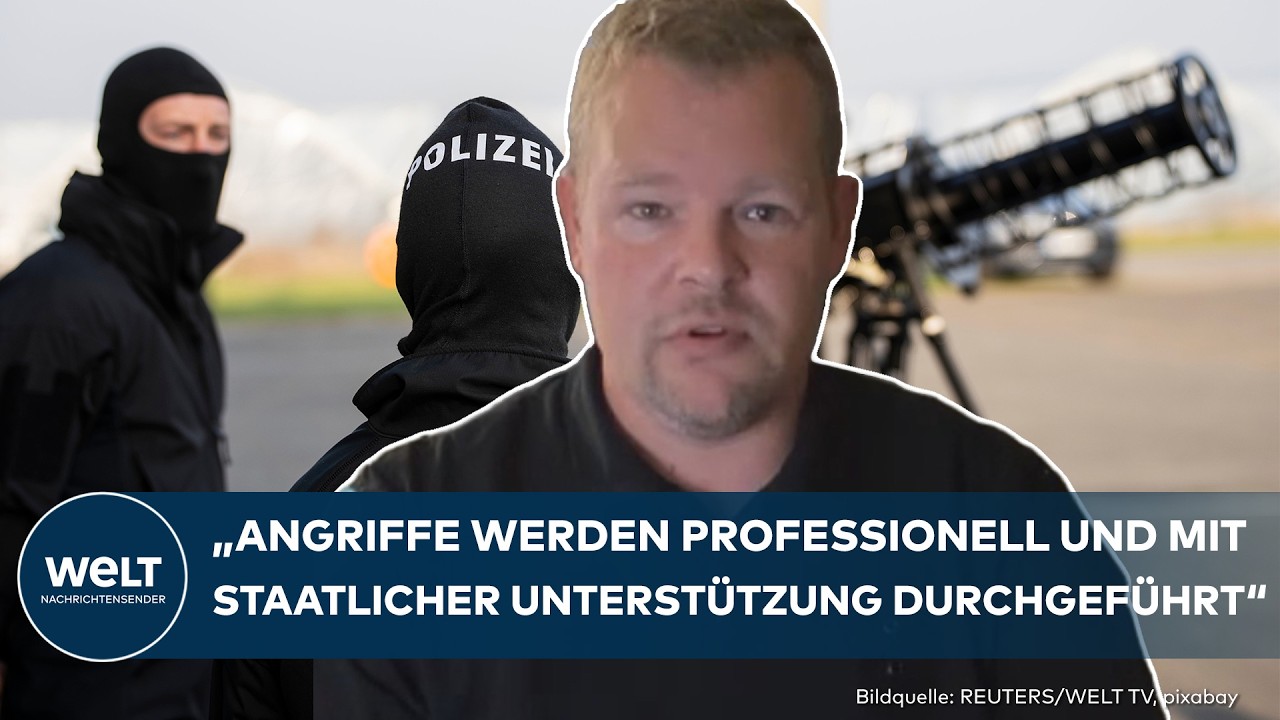 Militärische Drohne im Flug über deutschem Territorium – Symbol für die Herausforderungen der Drohnenabwehr