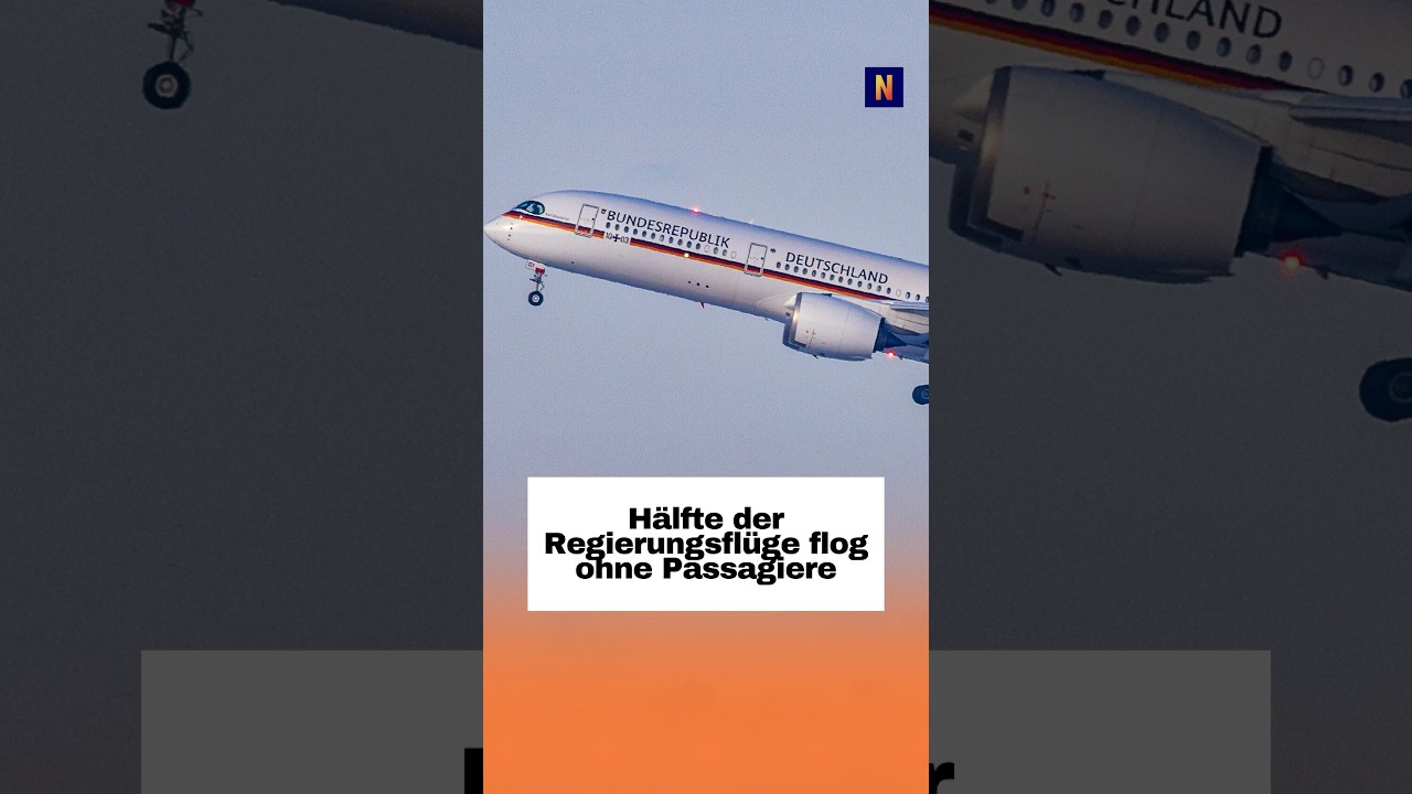 Bundeswehr-Regierungsflüge – Bundeswehr-Regierungsflugzeug auf dem Rollfeld – Symbol für Leerflüge der Flugbereitschaft