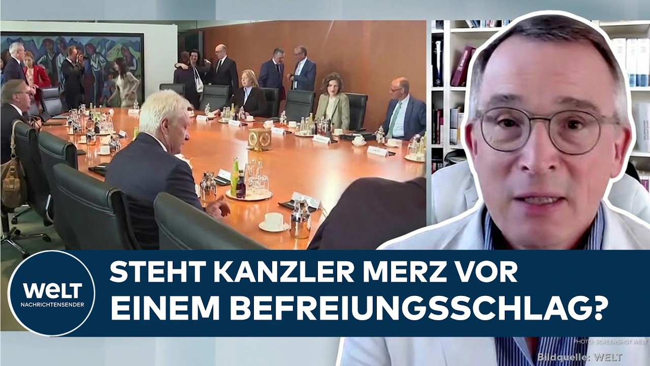 Friedrich Merz Befreiungsschlag – Bundeskanzler Friedrich Merz beim Pressestatement – CDU steht vor möglichem Befreiungsschl…
