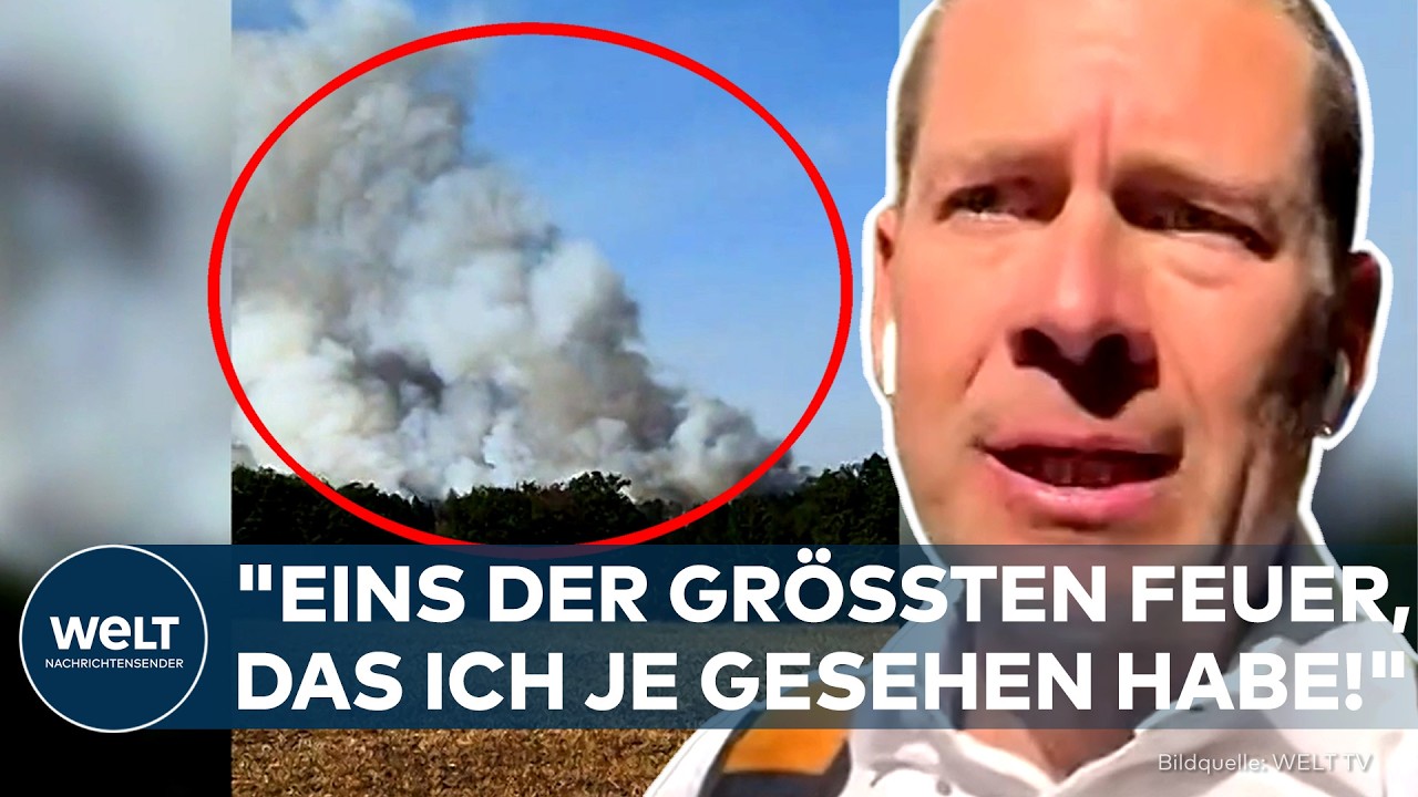 Waldbrand Nordeifel – Dichte Rauchwolke des Waldbrands in der Nordeifel zieht über Köln und Bonn hinweg, sichtbar aus der Lu…