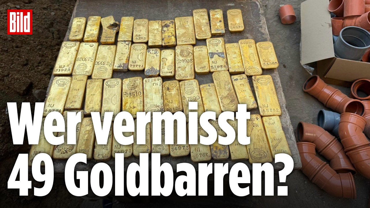 Goldschatz Belgien – Goldbarren und Goldmünzen – Fund eines Goldschatzes in Belgien im Wert von 9 Millionen Euro