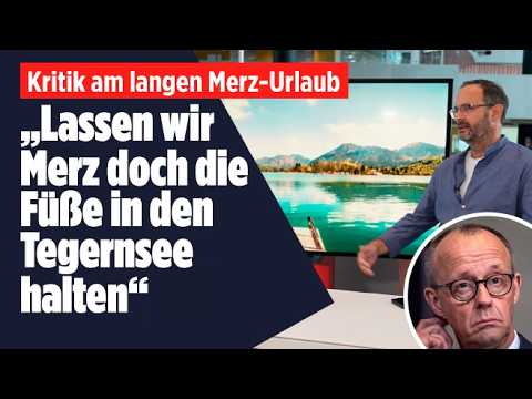 Kanzler Urlaub Merz – Bundeskanzler Friedrich Merz im Urlaub am Tegernsee – Panoramablick auf den bayerischen See im Sommer