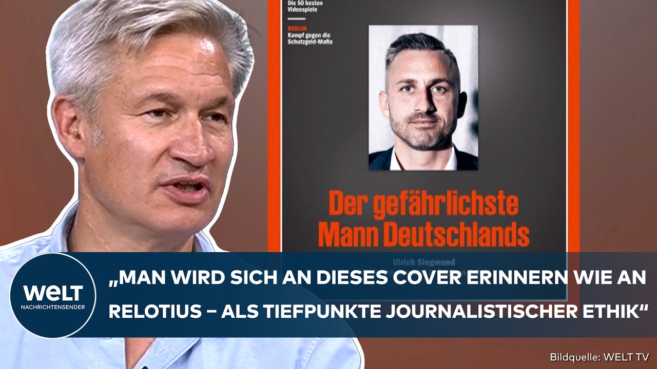 Ulf Poschardt im Studio kommentiert das Spiegel-Titelblatt über AfD-Politiker Ulrich Siegmund