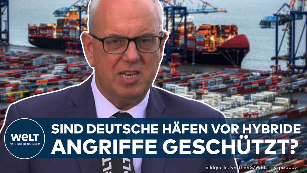 Blick auf einen deutschen Seehafen mit Containerkränen – deutsche Häfen Finanzierung und Sicherheit im Fokus