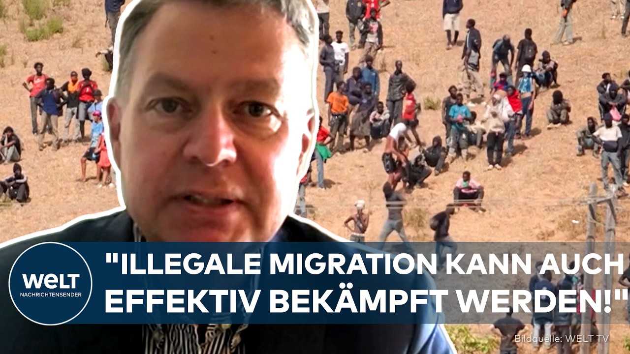Migration Ceuta – Marokkanische Grenzsoldaten sichern die Grenze nahe Ceuta und stoppen Migration an der EU-Außengrenze