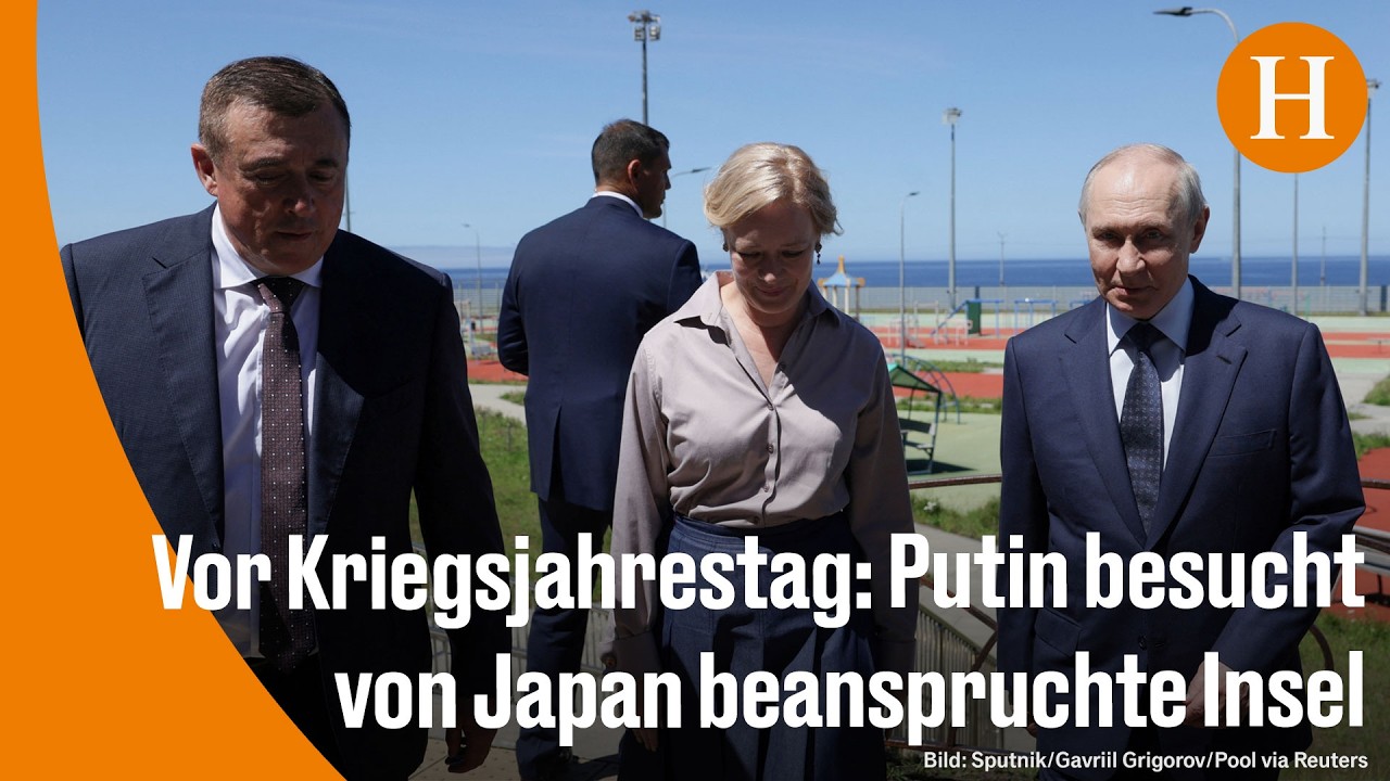 Wladimir Putin bei seinem Besuch auf der Kurilen-Insel Iturup im Rahmen des Kurilen-Streits mit Japan