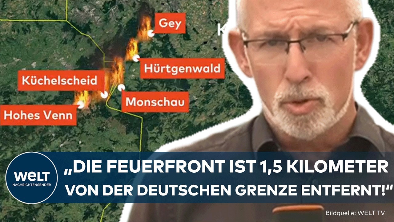 Waldbrand Hohes Venn – Waldbrand im Naturschutzgebiet Hohes Venn – Rauchsäulen steigen nahe der deutsch-belgischen Grenze auf