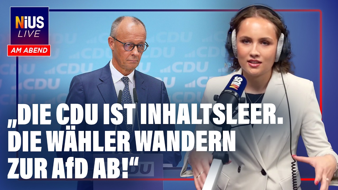 Friedrich Merz am Rednerpult – CDU Krise und historisches Umfragetief der Union bei 20 Prozent