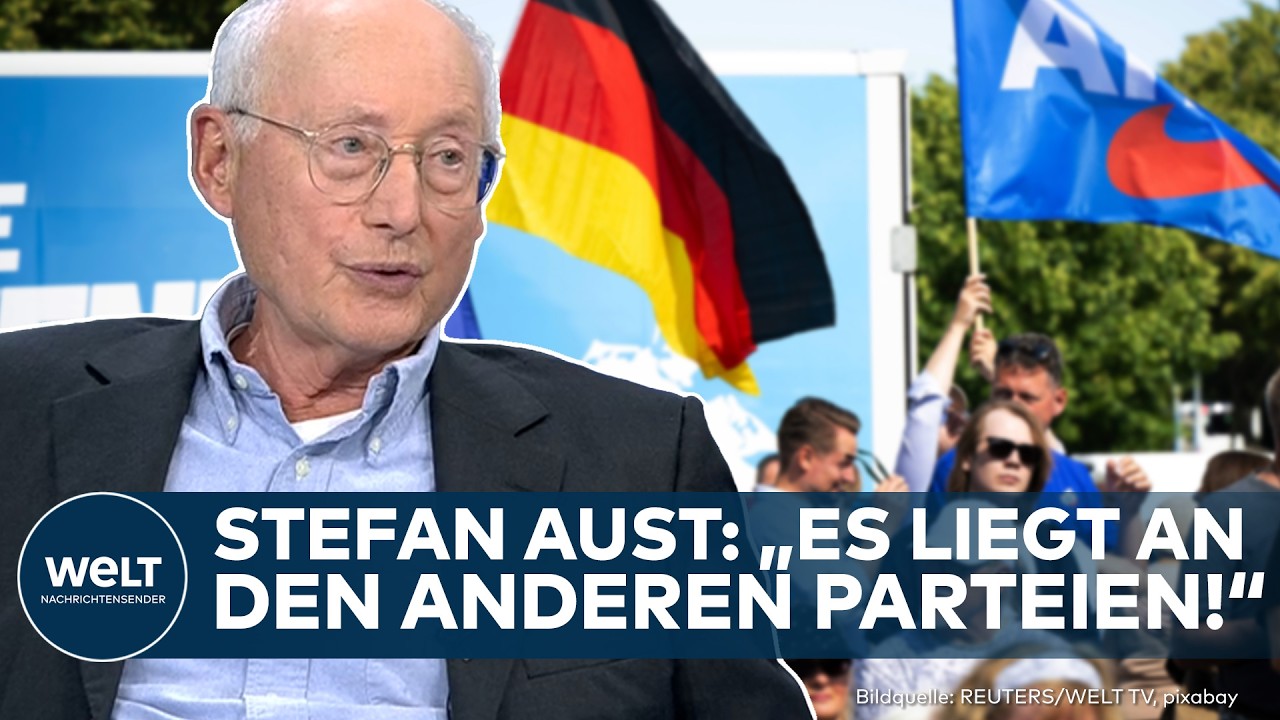 Stefan Aust im Studio beim Interview über das AfD-Erstarken und die Brandmauer-Strategie der Parteien
