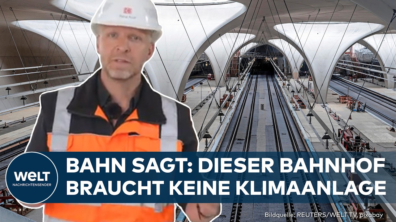 Stuttgart 21 – Blick in den unterirdischen Stuttgarter Hauptbahnhof – das Stuttgart-21-Projekt ohne Klimaanlage