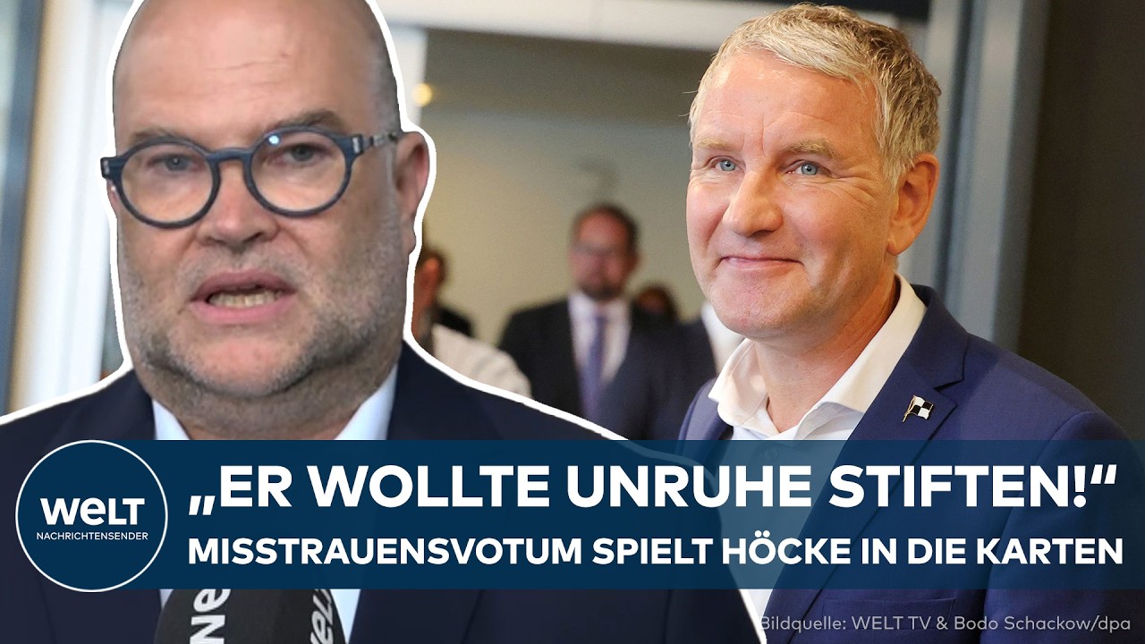Misstrauensantrag Thüringen – Björn Höcke im Thüringer Landtag nach dem gescheiterten Misstrauensantrag gegen Ministerpräsid…