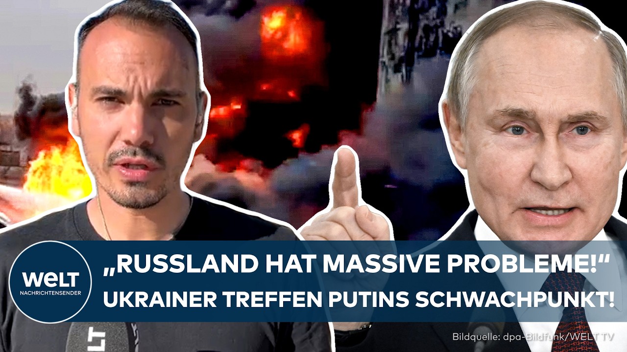 Ölinfrastruktur Russland – Rauch über einem Öltanker im Schwarzen Meer – Ukrainische Angriffe auf russische Ölinfrastruktur …