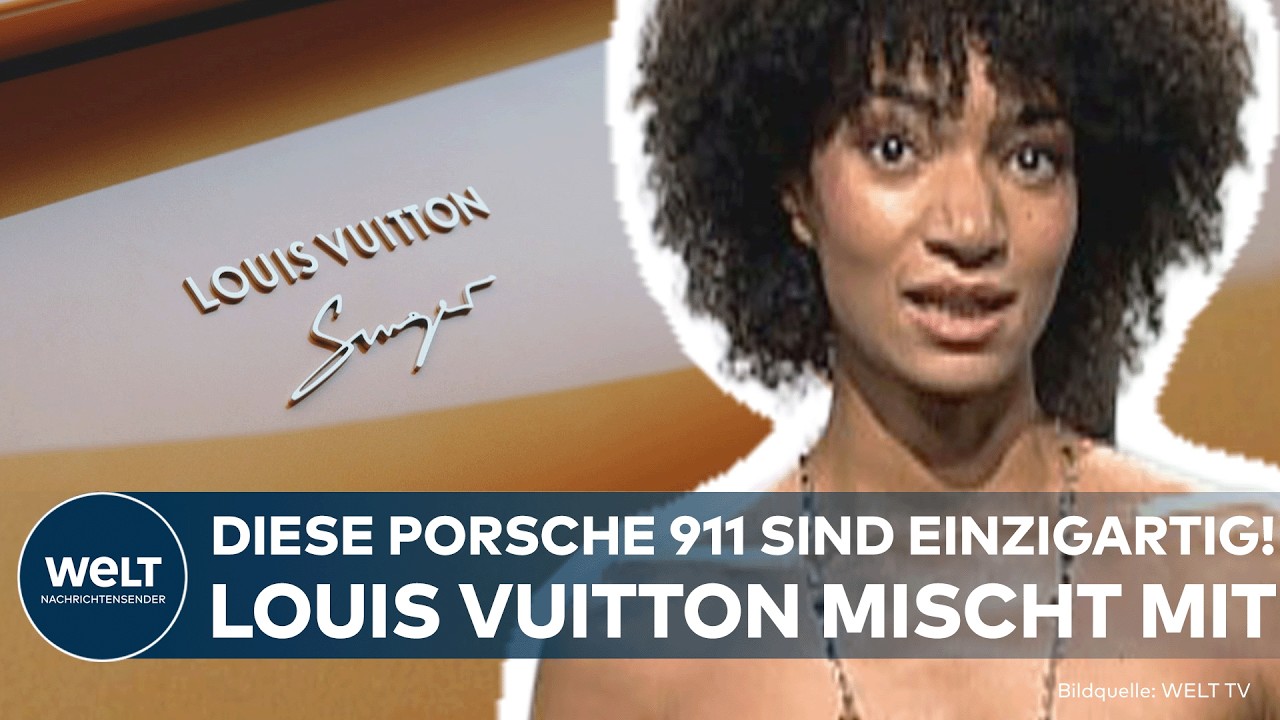 Zwei exklusive Louis Vuitton Singer Porsche 911 Modelle – Coupé in Safran und Kobaltblau, Cabriolet in Elfenbeinweiß